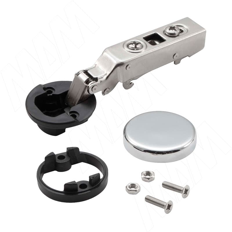 Стеклопетля наклад. HARMONY 26, без довод. 90/105 с накладкой хром, (без планки) для стекла 4-5мм