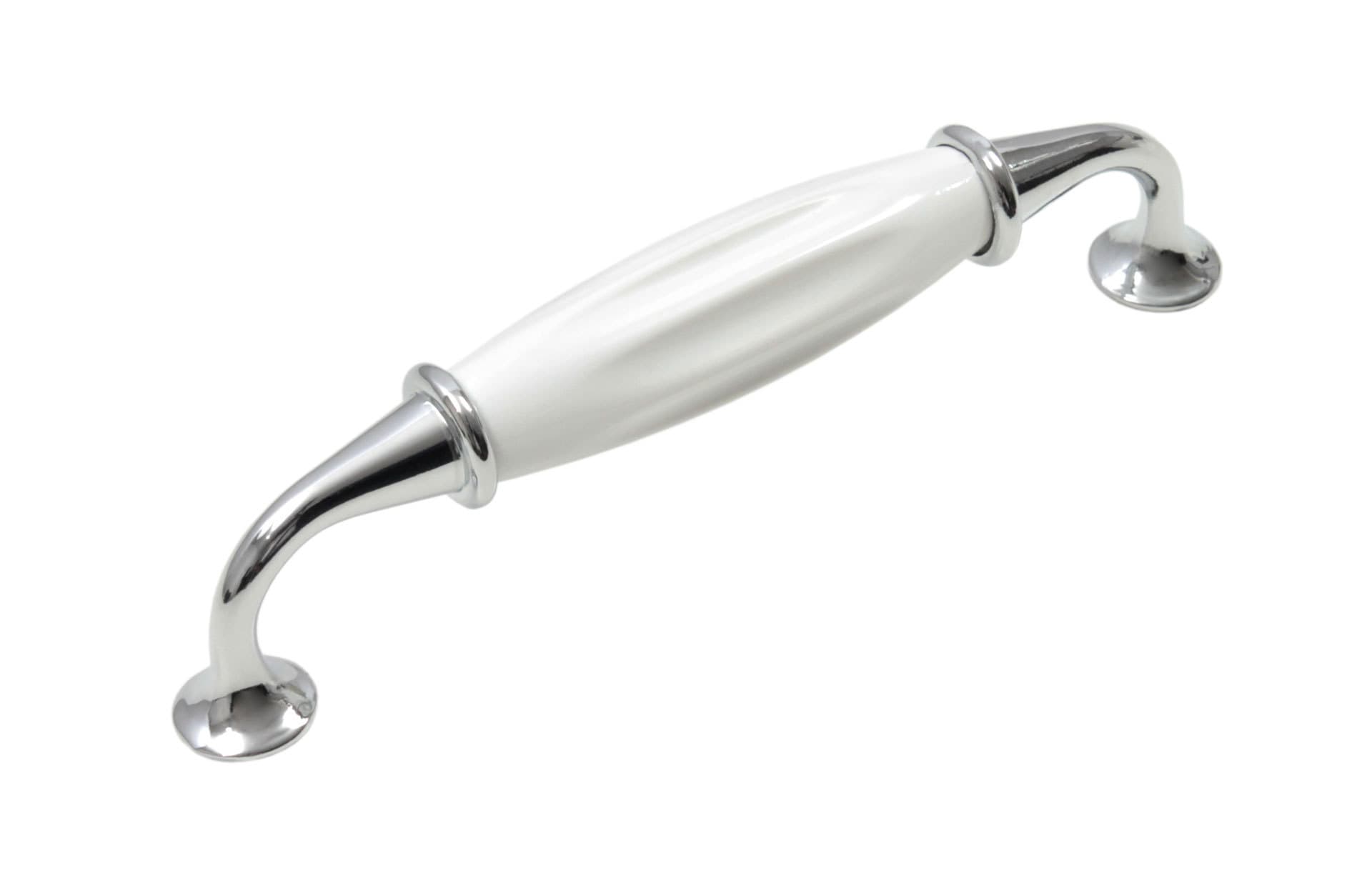 BRD RS110CP.4/W ручка-скоба 128мм TRINITY хром полированный/белый (заказ)