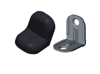 Уголок крепежный + пластиковая крышка черный 20*20 №2