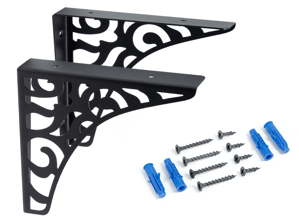 BRD P300BL.4 полкодержатель VINTAGE Черный (комп. 2 шт.) SALE