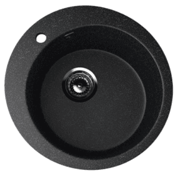 Мойка ULGRAN U-405-308 круглая черный