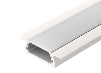 Профиль врезн. под светод. ленту + рас-тель + 2 загл., 2000*22*6мм, белый