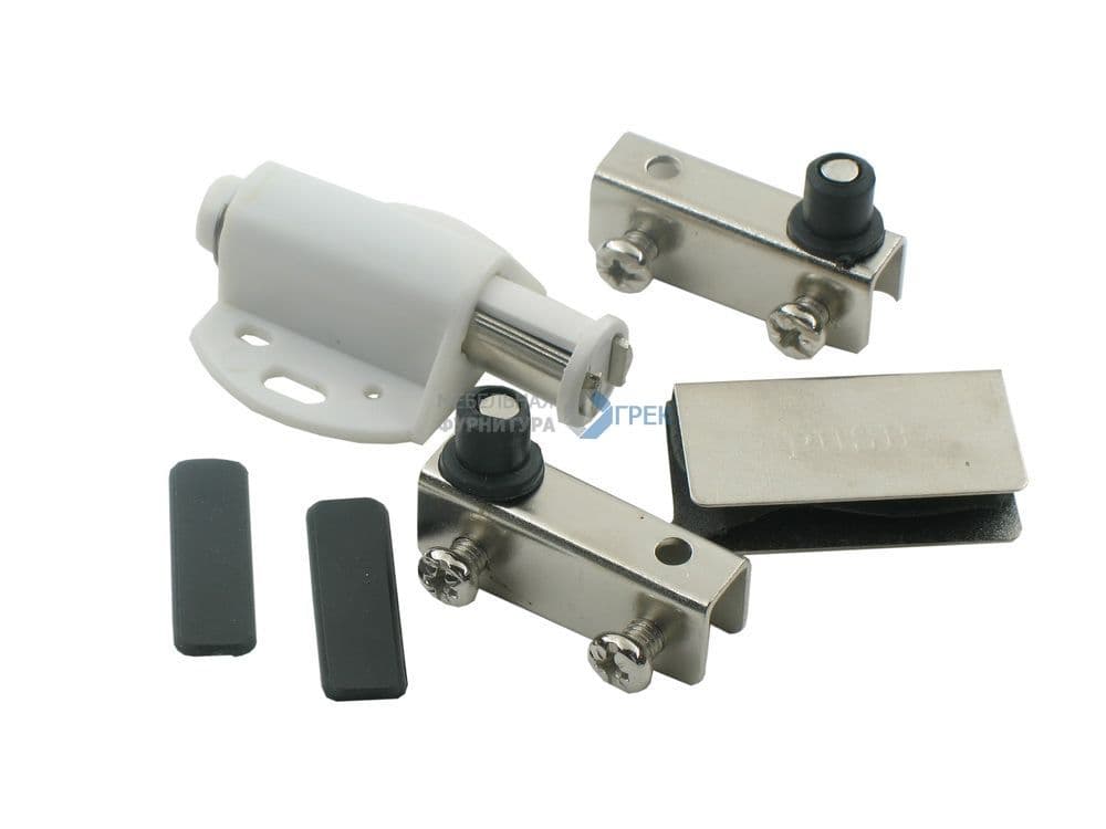 Стеклопетля ручка на 2 двери хром