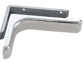 Полкодержатель с декоративной накладкой хром 183х114х35