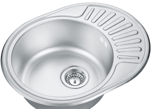 Мойка D 5745 с малым крылом левая матовый хром