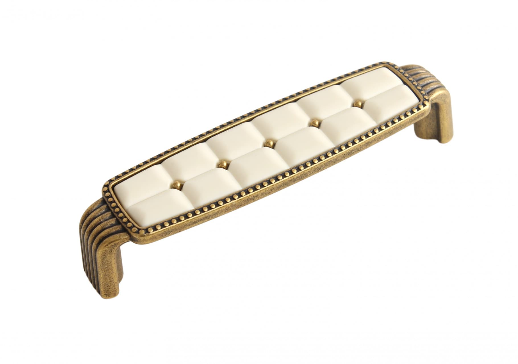 BRD RS122MAB.4/Bg ручка-скоба 96 мм BELLE матовая старинная латунь/бежевый (заказ)