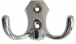 KR 0020 Крючок № 08 2-х рожковый хром