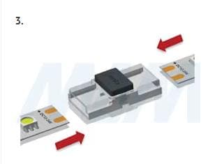 BUTTON Коннектор для ленты 8 мм, стык в стык, IP20