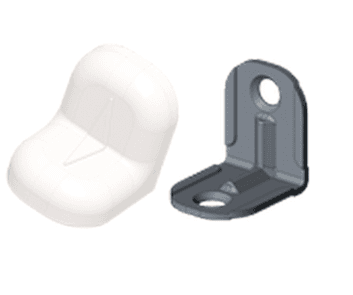 Уголок крепежный + пластиковая крышка белый 20*20 №1