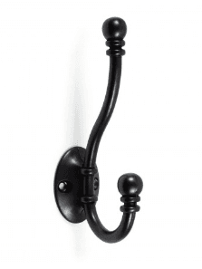 BRD K209ABL.6 Крючок 2-х рожковый Старинный черный (заказ)