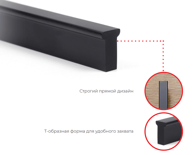 BRD RS066BL.4 ручка-скоба 192 мм VERTICAL PORT черный матовый