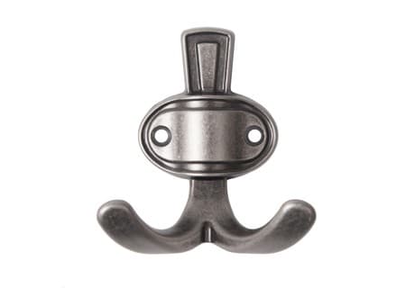 BRD K211BAZ.2 Крючок BARON 2-х рожковый чернёный старинный цинк (заказ)