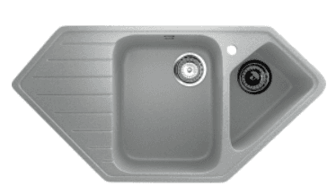 Мойка ULGRAN U-409-310 трапеция серый