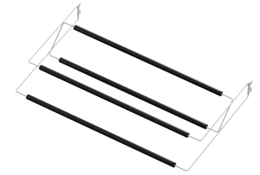 Аристо Полка для обуви двухярусная 600 мм темное дерево/белый GSA 0305/W (снято) SALE