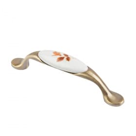 KR SF02-01 BA ручка скоба 96 мм с фарфором клен/бронза SALE