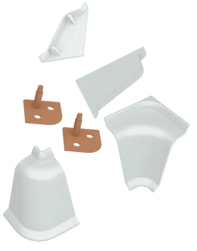 KORNER комплект загл+углы LB-37-476 "белый"