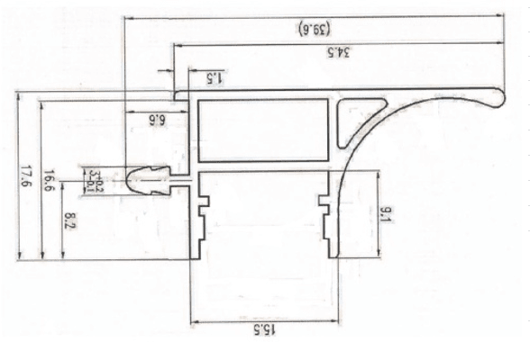 Фурнитекс G-line Профиль врезной LED "T" 4200, черный матовый (рассеиватель отдельно)