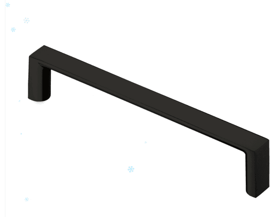 KR S-2440-160 BL ручка-скоба 160 мм черная