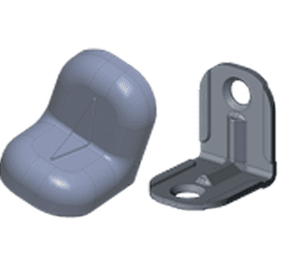 Уголок крепежный + пластиковая крышка серый 20*20 №13