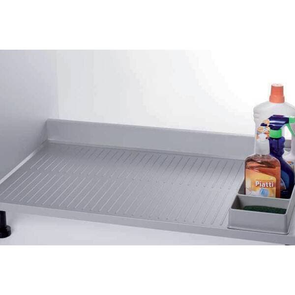 Поддон гигиенический в базу 800/16, отделка под алюминий (пластик)