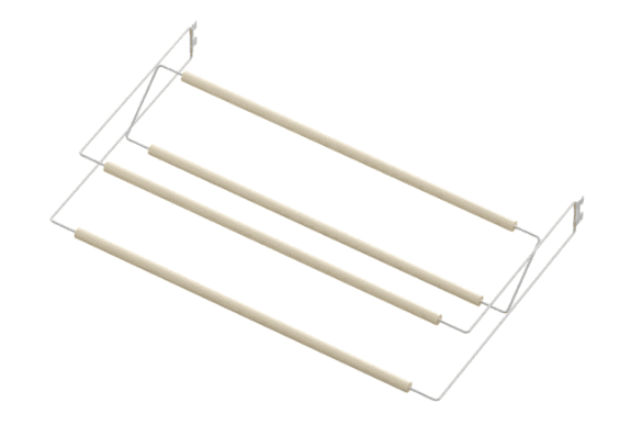 Аристо Полка для обуви двухярусная 607 мм светлое дерево/белый GSA 0306/W SALE