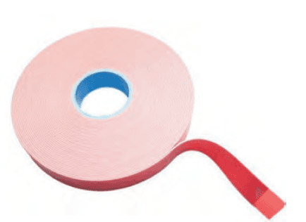 скотч двусторонний 19 мм х 20 м (красный)