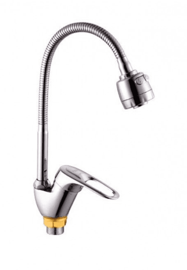 смеситель РОТАТО P5813 гибкий излив хром