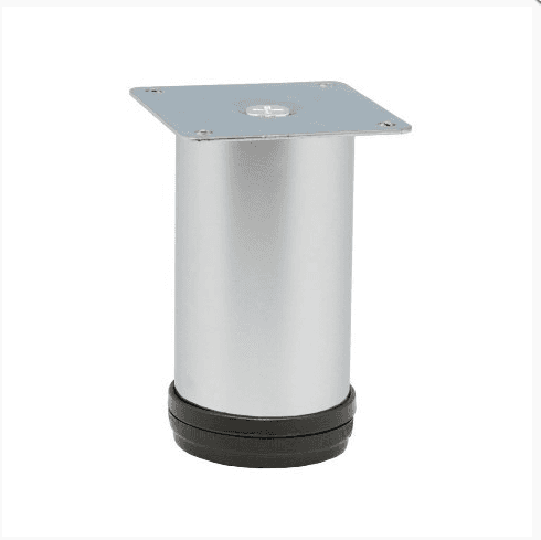 Опора регулируемая круглая h 100 d 50 хром матовый метал/крепление