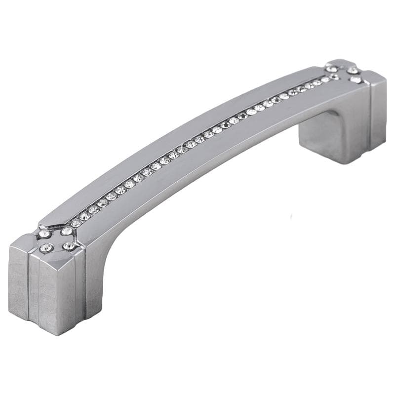 KR CRL18-128 ручка-скоба 128 мм хром полированный со стразами SALE