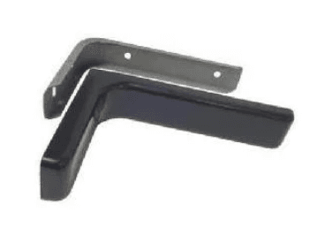 Полкодержатель с декоративной накладкой черный 183 х114 х35