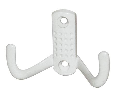 SETE Крючок TINA2 2-х рожковый с перфорацией белый