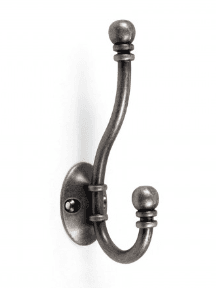 BRD K209BAZ.6 Крючок 2-х рожковый Черненый старинный цинк (снято)