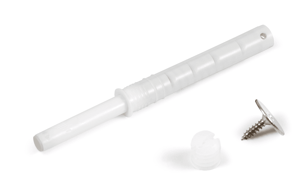 BRD AMF15/W упор-защёлка с толкателем, скр. крепл, магнитн. наконечник