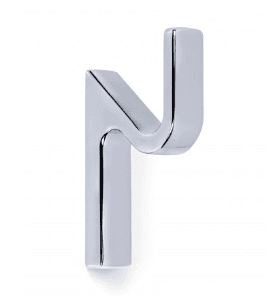 BRD K107CP.13 Крючок ZIGZAG однорожковый Хром полированный (заказ)