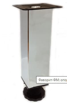 Опоры регулируемые квадратная 38х38 h 100 хром SALE