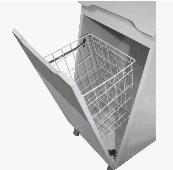 Корзина для белья откидная 235*435*230 белая