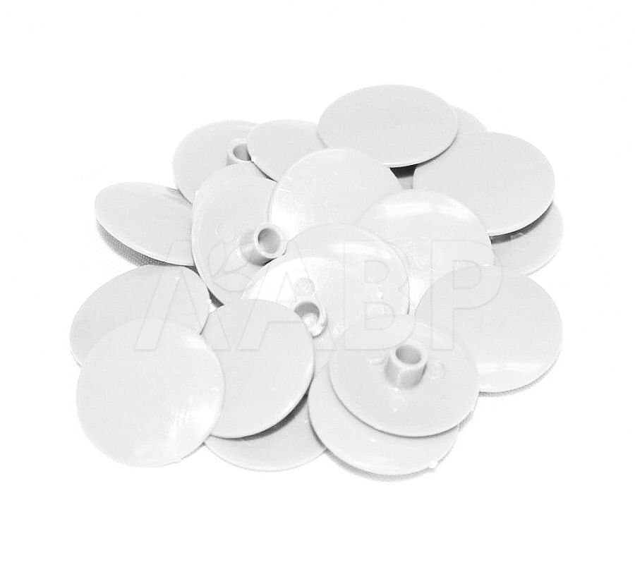 заглушки пластиковые для Эксцентрика d-18 белый №23 ( кратно 50 шт.)