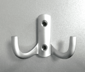 Крючок Qarmaq 2-х рожковый матовый хром