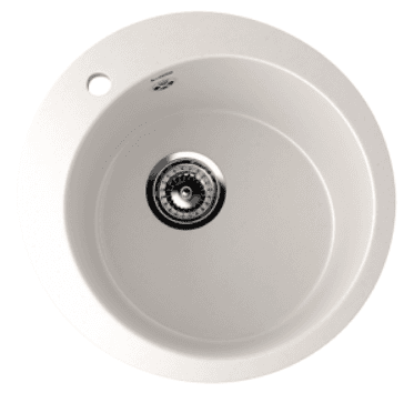 Мойка ULGRAN U-405-331 круглая белый