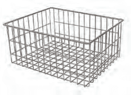 Корзина сетчатая, 190*450*450 (Металлик)