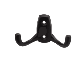 Крючок HKS.R21.2h.BLCK, 2-х рожковый черный