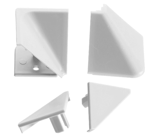 заглушки+ углы Скиф пластик белый SALE