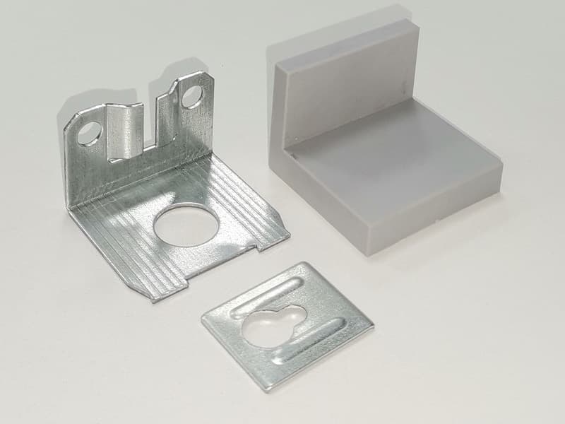 Уголок фиксирующий + накладка серый №14 (графит)