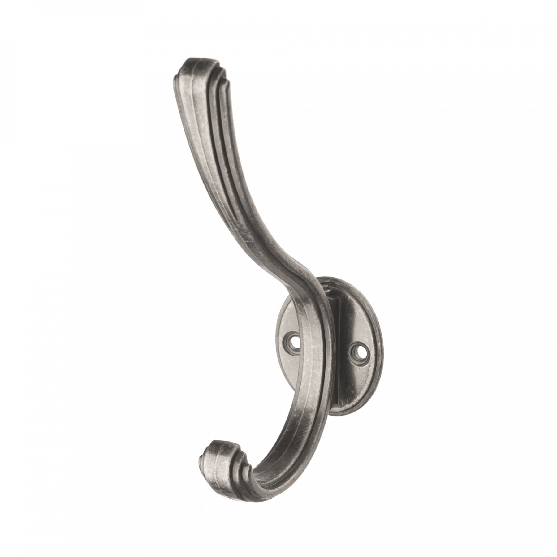 KR 0270 BAZ Крючок 2-х рожковый чернёный старинный цинк