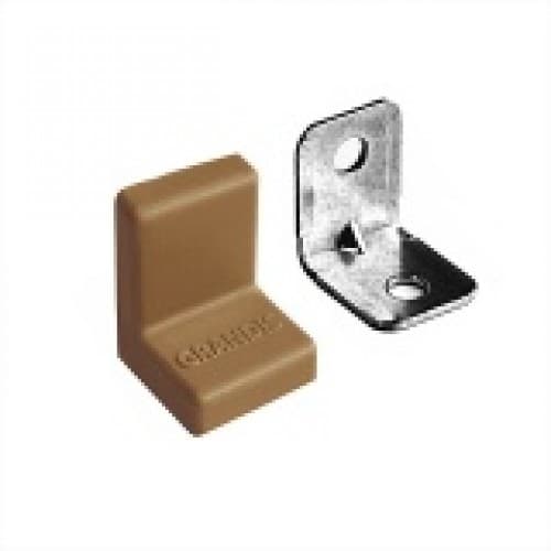 GRANDIS Уголок металлический + накладка 20*20 орех