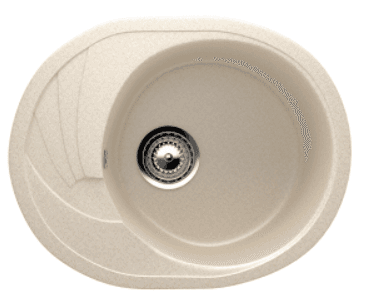 Мойка ULGRAN U-403-328 с малым крылом универсальная бежевый