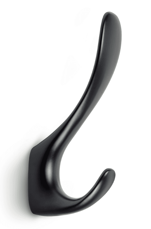 BRD K205BL.9 Крючок OLA 2-х рожковый черный матовый