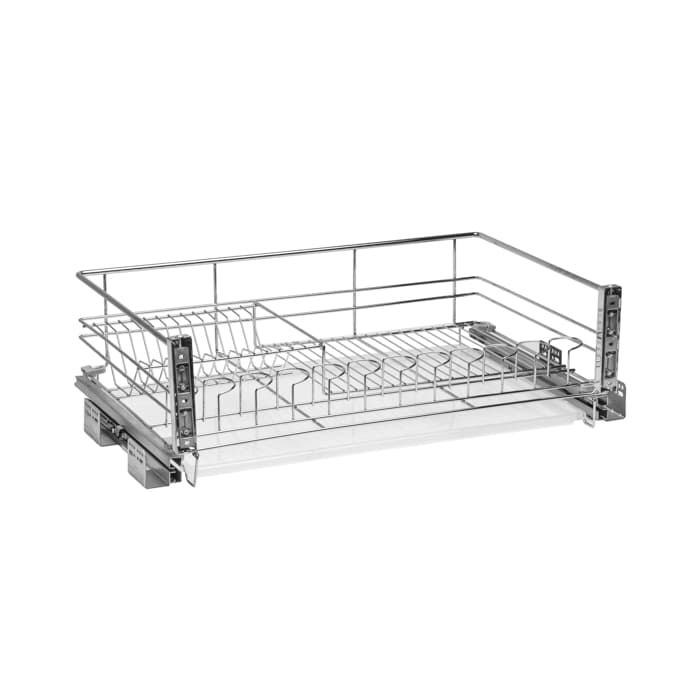 Корзина-сушка выкатная для посуды 600 с доводчиком
