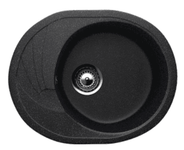 Мойка ULGRAN U-403-308 с малым крылом универсальная черный