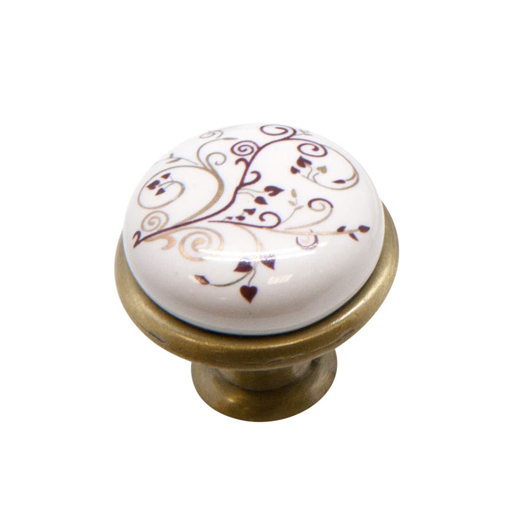 KR KF01-04 BA ручка кнопка бронза с фарфором SALE